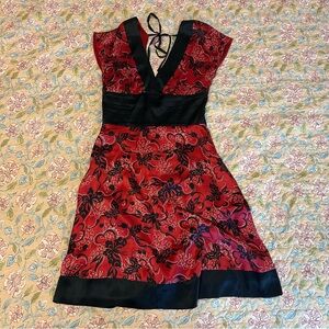 bebe Y2K Red & Black Silk Women’s Dress